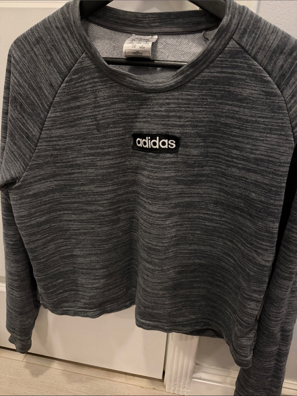 adidas Women’s Gray Marled Crewneck Sweatshirt